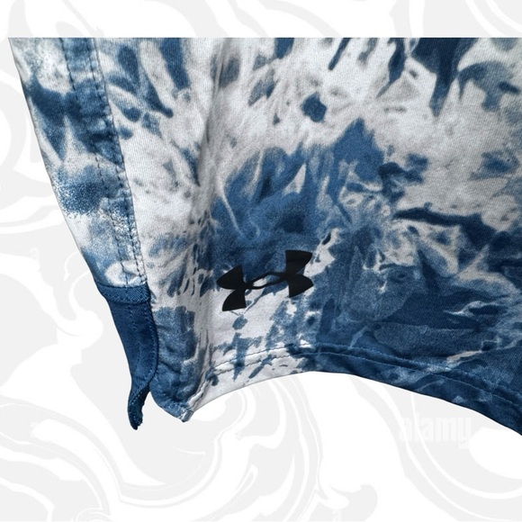 Under Armour Men's Lrg Basketball
Shorts Blue White Pattern - Picture 3 of 4